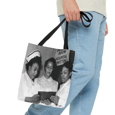  Nurse Tote Bag, Vintage Tote Bag ( AOP), World War II, Manhattan Project, Black History
