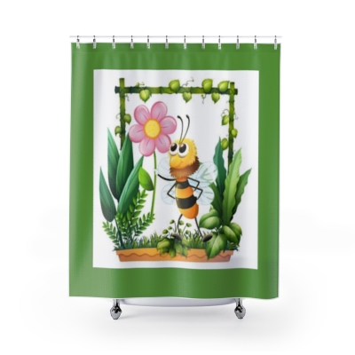Shower Curtains Bee Green Floral
