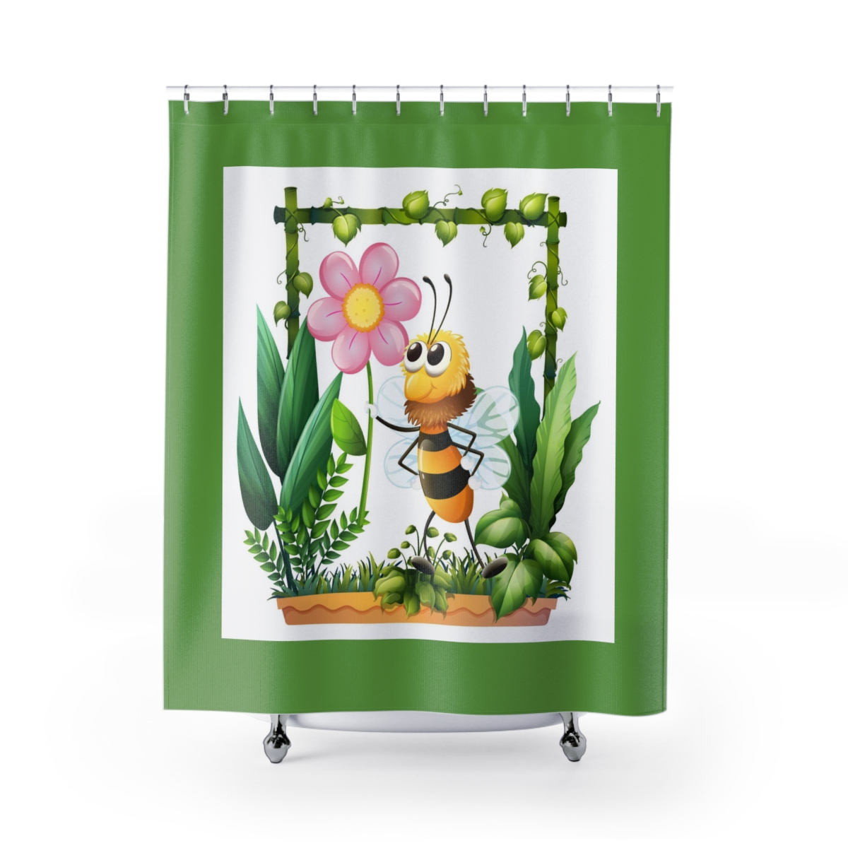 Shower Curtains Bee Green Floral product thumbnail image