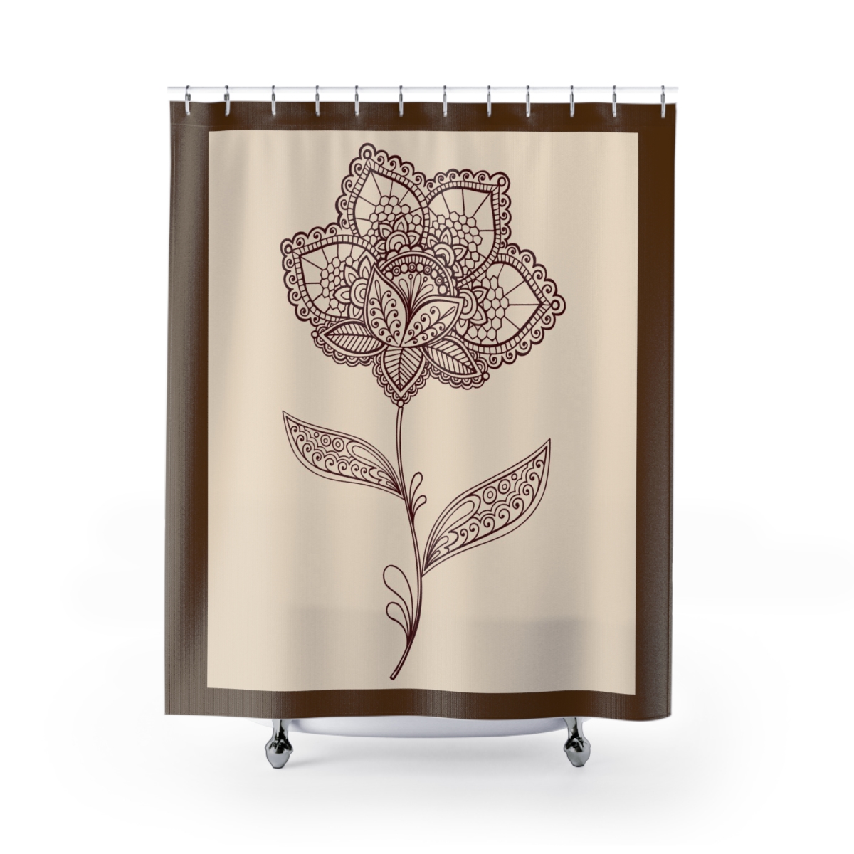 Shower Curtains Brown Flower product thumbnail image