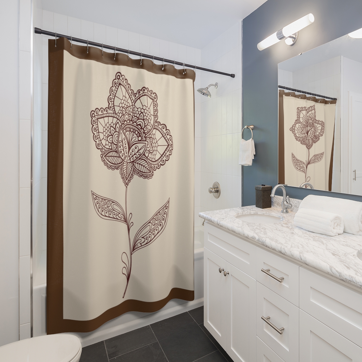 Shower Curtains Brown Flower product thumbnail image