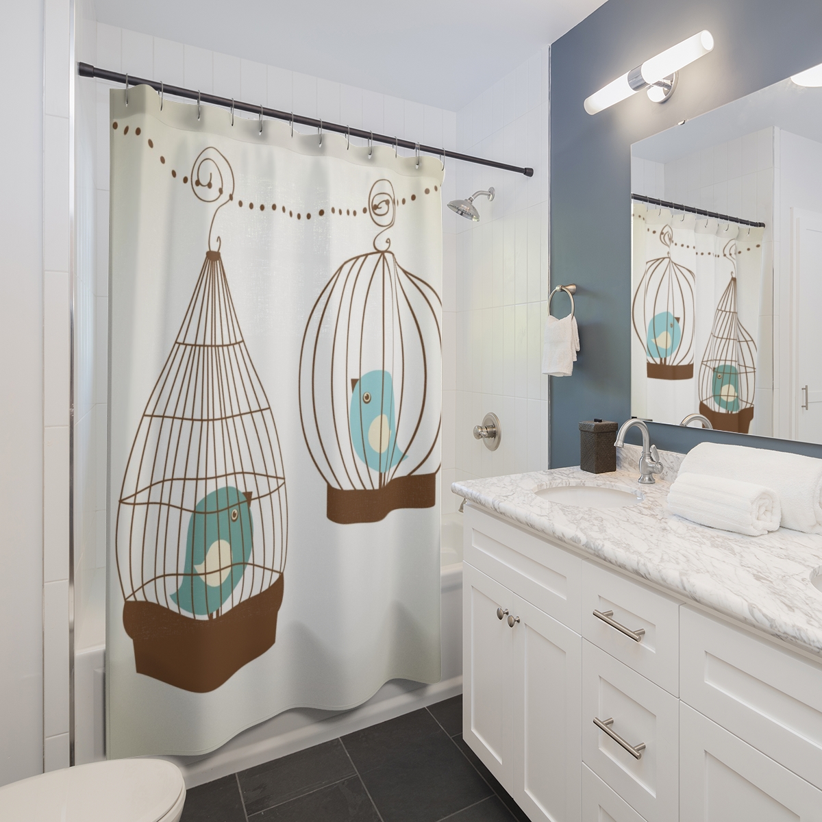 Shower Curtains Blue Birds product thumbnail image