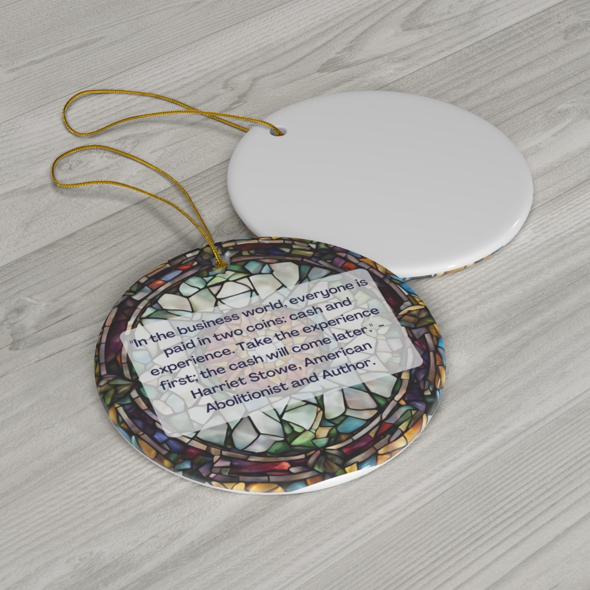 Stowe Quote Mosaic Ceramic Ornament product thumbnail image