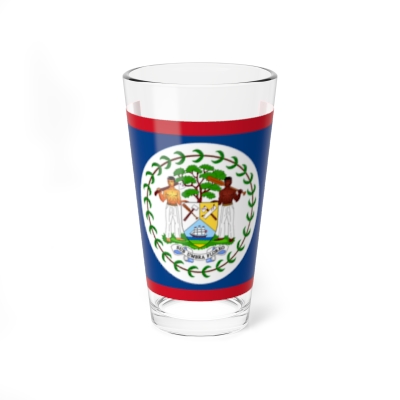 Belize Flag Mixing Glass, 16oz