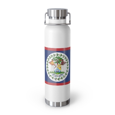 Belize Flag Vacuum Insulated Bottle, 22oz