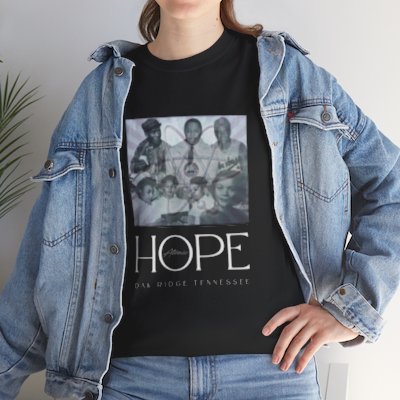 Atomic Hope Unisex Heavy Cotton Graphic T-Shirt, Historical Figures & Science, Atomic Age, Black History 
