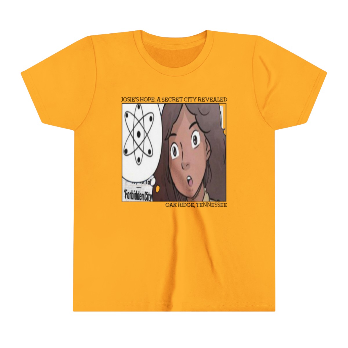 Josie's Hope: A Secret City Revealed Youth Short Sleeve T-Shirt, Graphic Novel Fan Merch product thumbnail image
