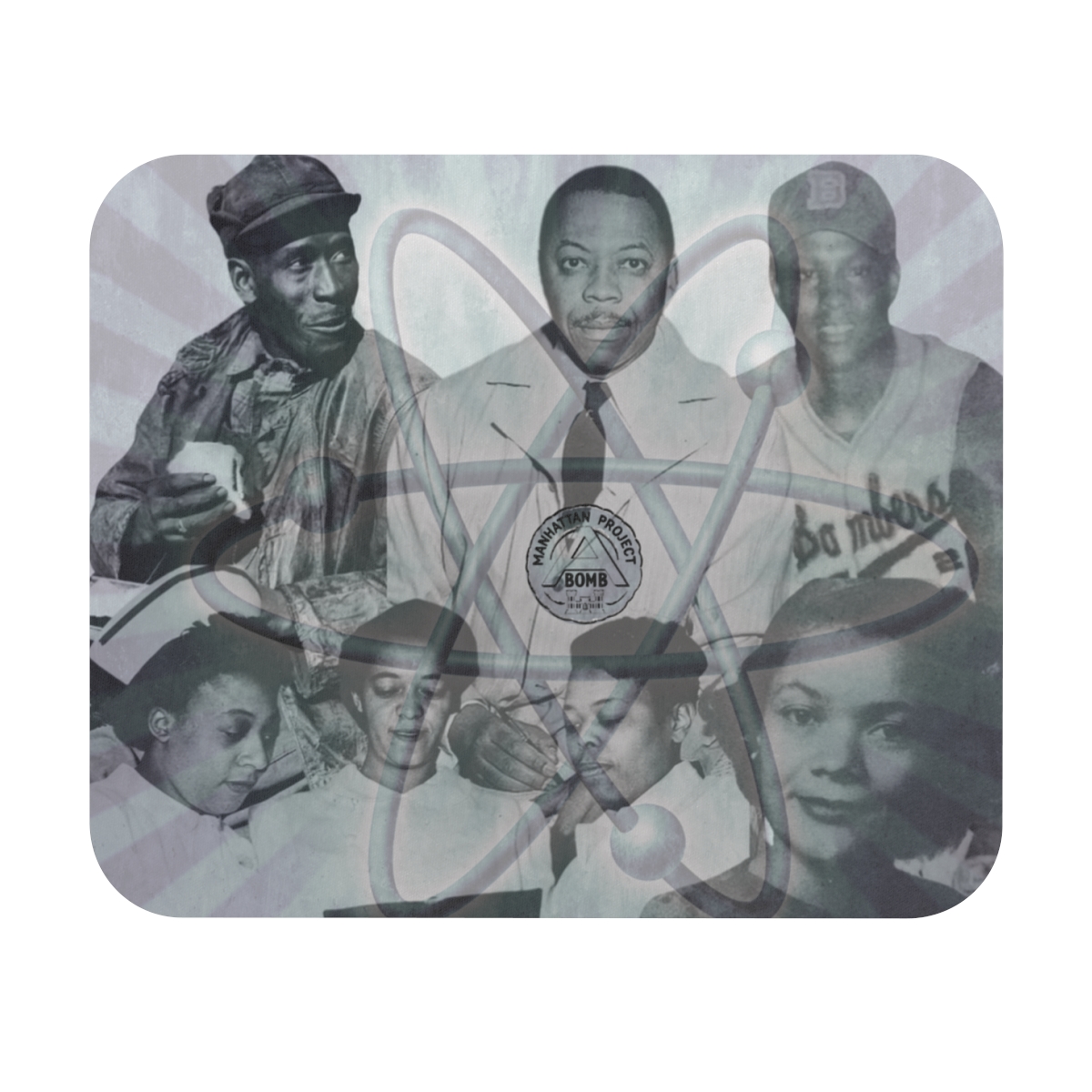 Atomic Hope  Mouse Pad (Rectangle), Historical Figures & Science, Atomic Age, Black History product main image
