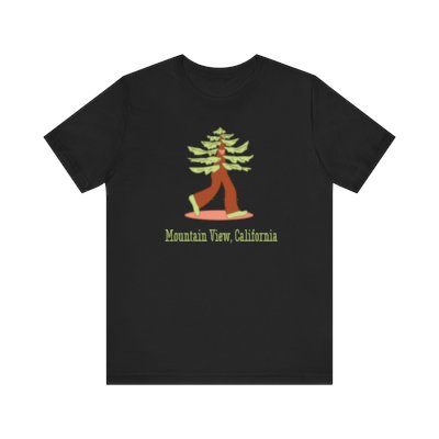 Unisex-Walking Tree in Mountain View, California—Tee from Bella + Canvas- Super Soft Jersey