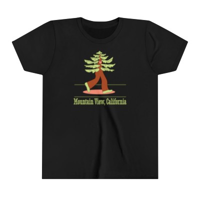 Youth—Walking Tree in Mountain View, California—Tee from Bella + Canvas- Super Soft Jersey