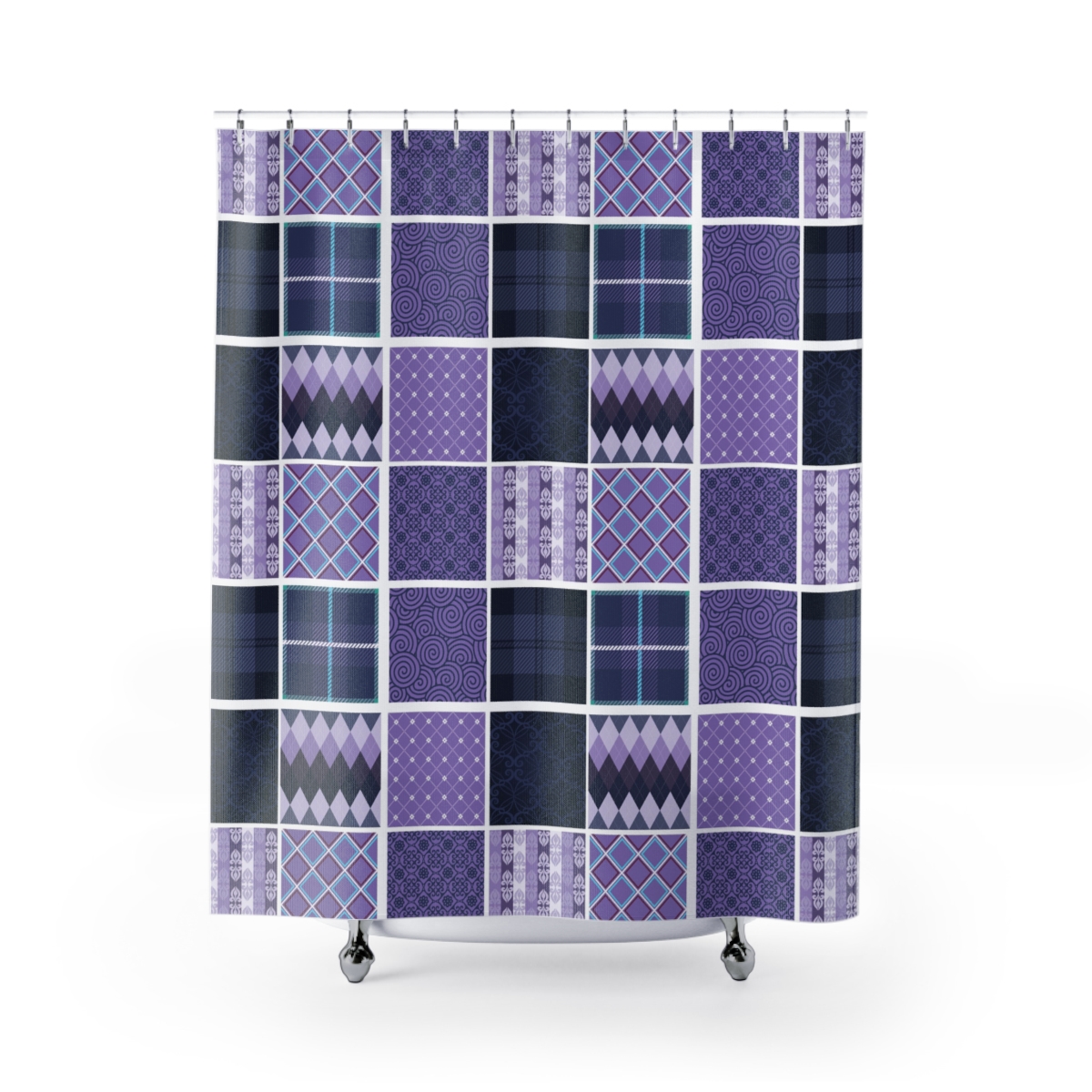 Shower Curtains Purple Squares product thumbnail image