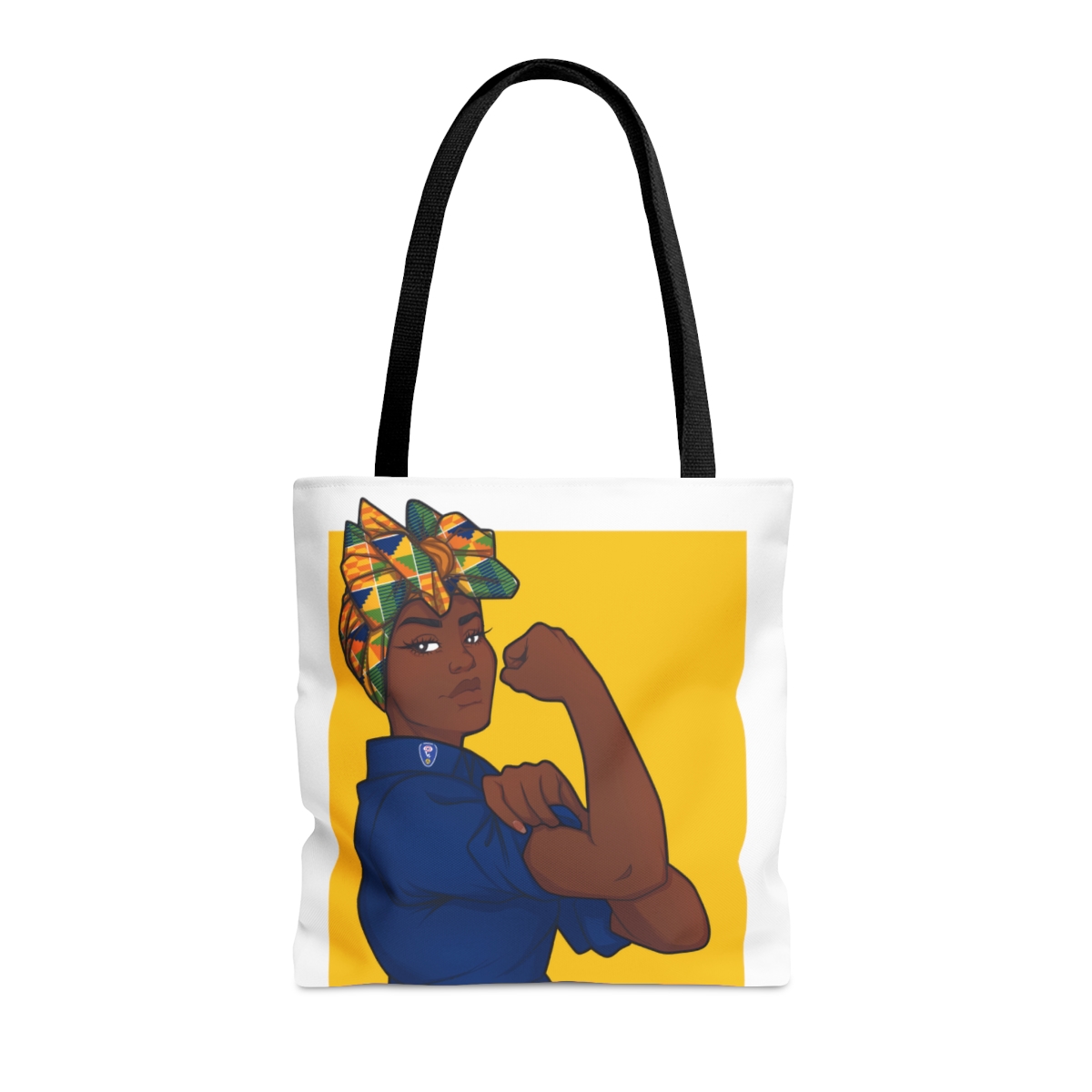 African American Rosie the Riveter Tote Bag (AOP)  - Empowerment and Strength Bag product main image