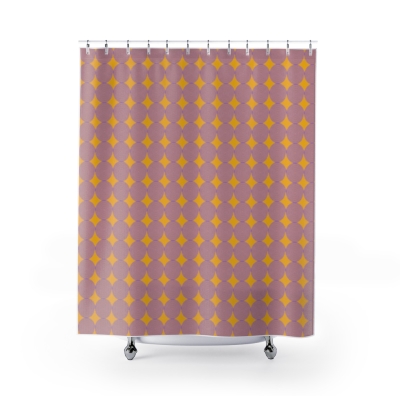 Shower Curtain Purple Circles