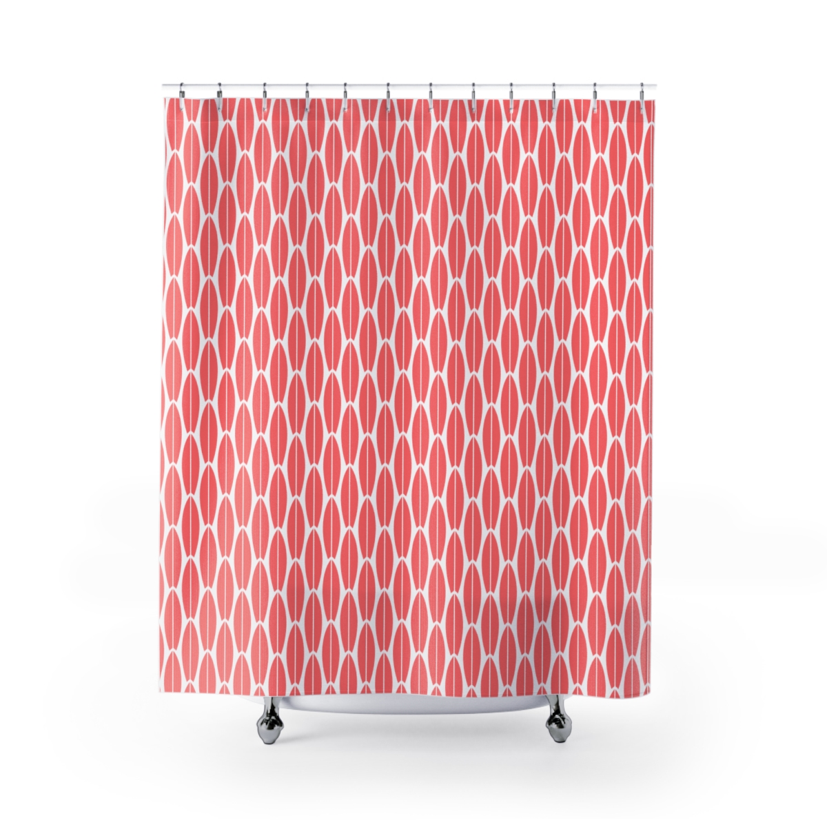 Shower Curtains White Red Surfboard product thumbnail image