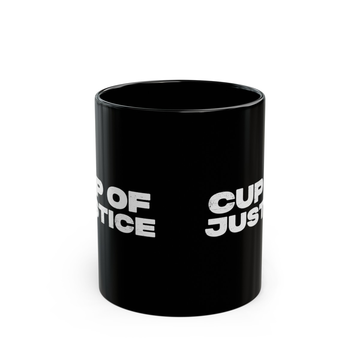 Cup of Justice 11oz Black Mug product thumbnail image