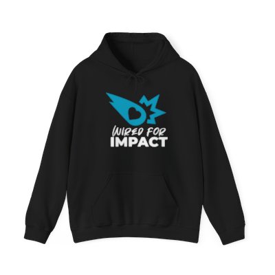 Black :: Wired for IMPACT Unisex Heavy Blend™ Hooded Sweatshirt
