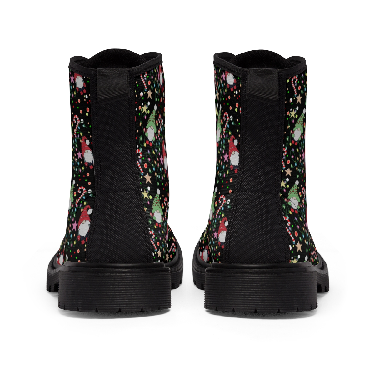 Holiday Gnomes & Lights Women's Canvas Boots product thumbnail image