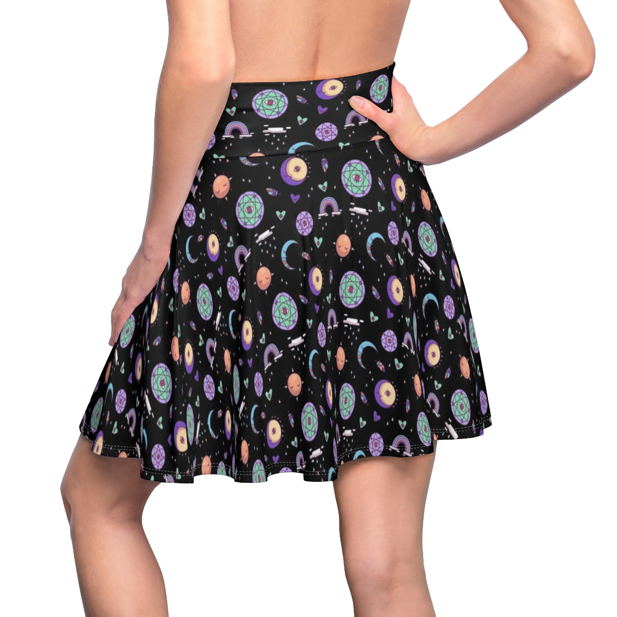 Pastel Esoteric Women's Skater Skirt (black) product thumbnail image