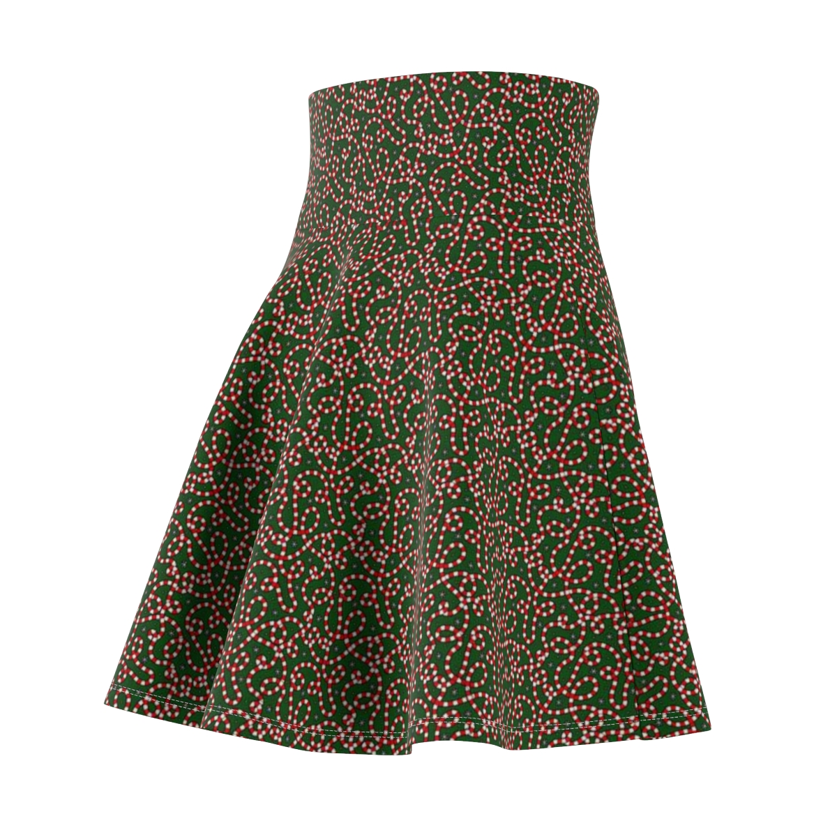 Grinchy Candy Canes Women's Skater Skirt (green) product thumbnail image