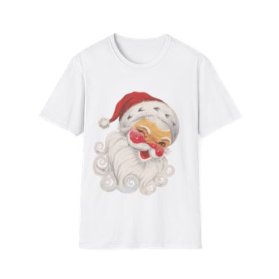 Retro Santa Shirt Santa Face Vintage Unisex Softstyle T-Shirt