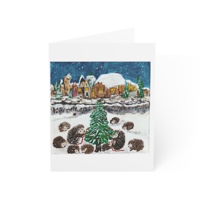 Hedgehog Holiday by Priscilla Houliston Greeting Cards (1, 10, 30, and 50pcs)