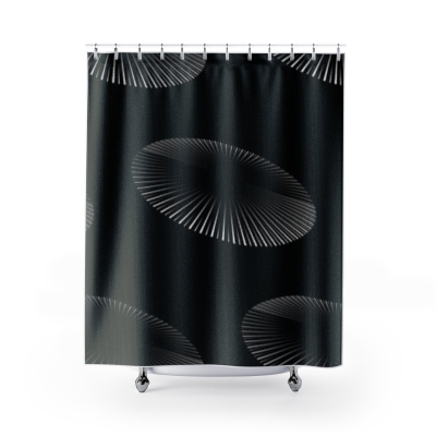Shower Curtains Gray Spiral