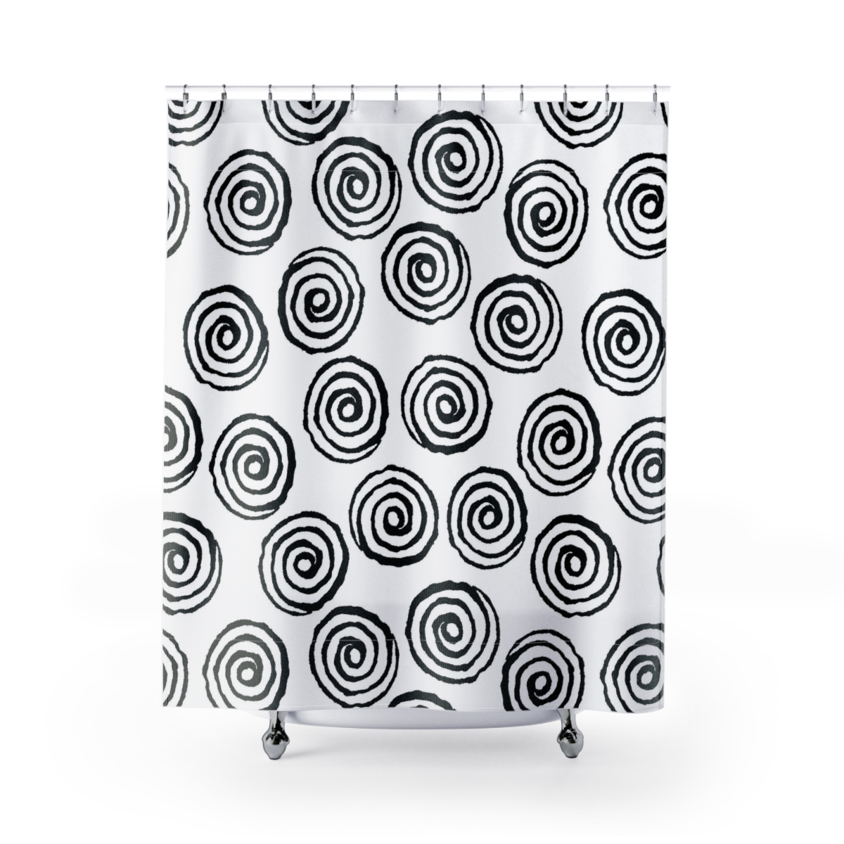 Shower Curtains Black White Spiral product thumbnail image