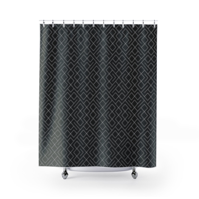 Shower Curtain Black Vector