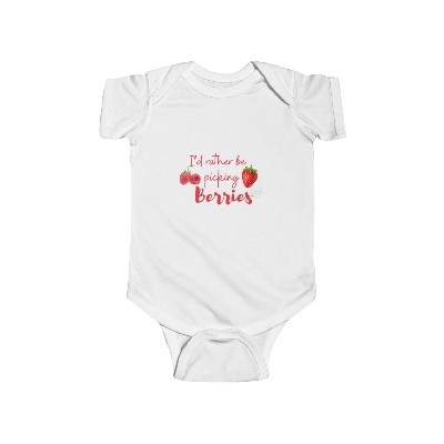 I'd rather be picking berries Infant Fine Jersey Bodysuit