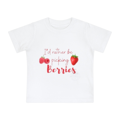 I'd rather be picking berries Baby Short Sleeve T-Shirt