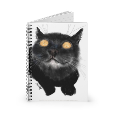 Sweet Cat Drawing Spiral Notebook lined: Beans