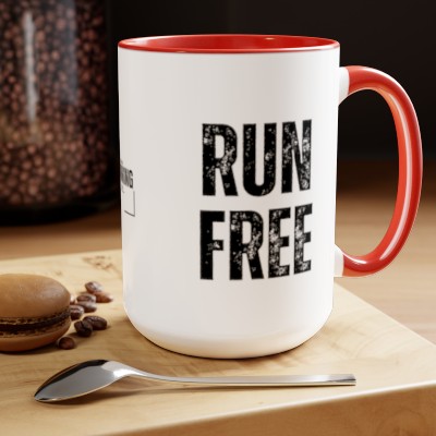 Two-Tone Coffee Mugs, 15oz - RUN FREE