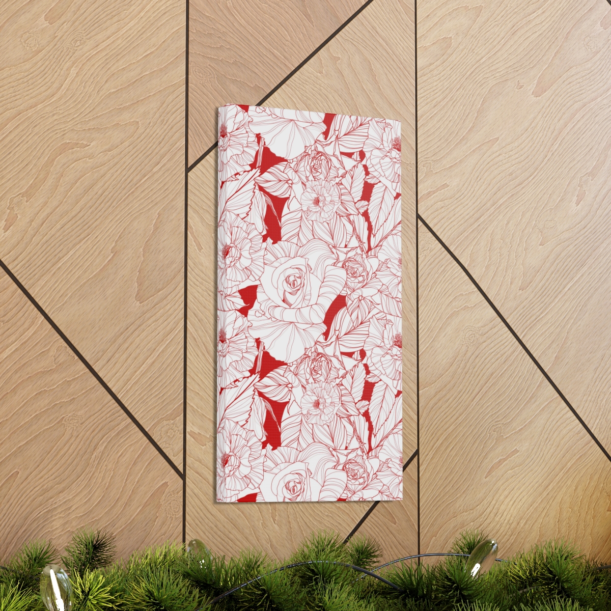 Canvas Gallery Wraps Red White Floral product thumbnail image