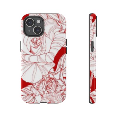 Phone Cases Red White Floral