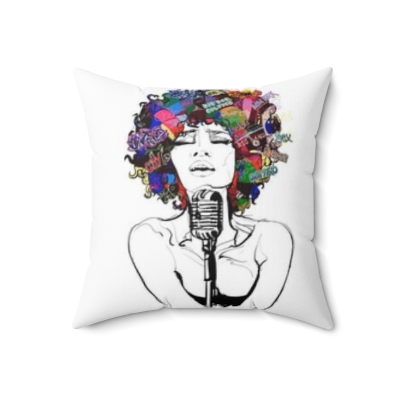 Square Pillows Woman with Thoughts