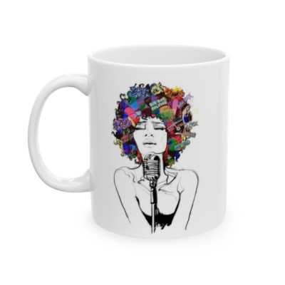 Ceramic Mug Woman With Thoughts