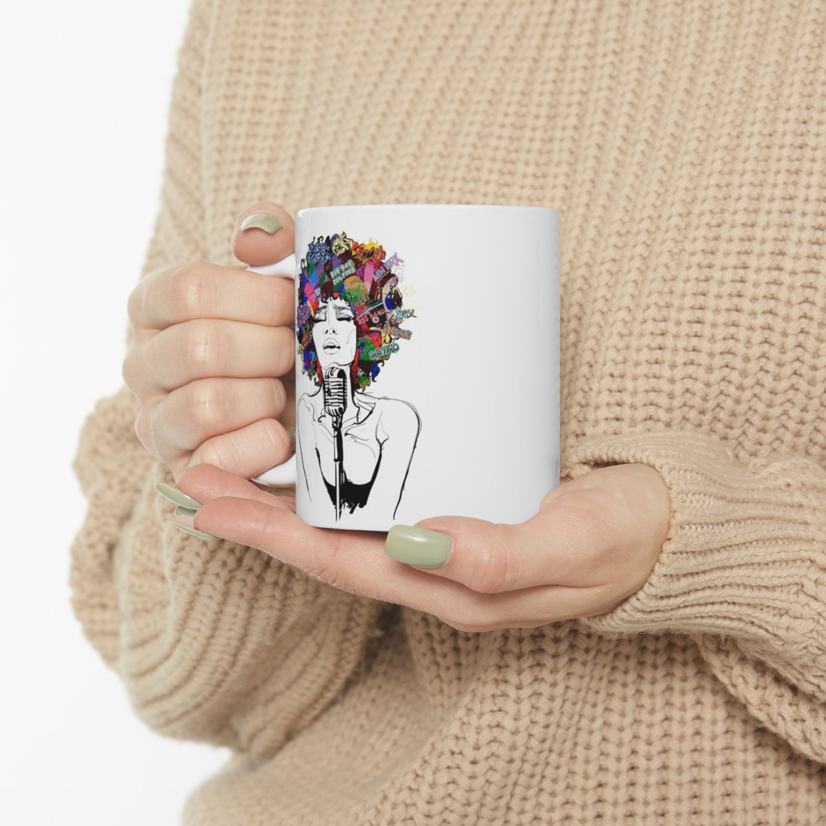 Ceramic Mug Woman With Thoughts product thumbnail image