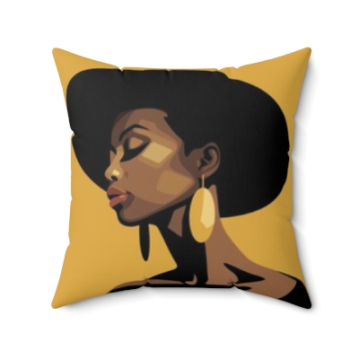 Square Pillows Gold Lady