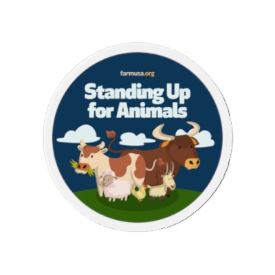 Standing Up for Animals Die-Cut Magnets