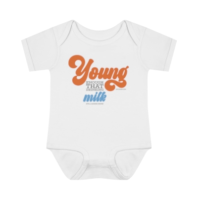 Babies Drink Milk: Infant Baby Rib Bodysuit