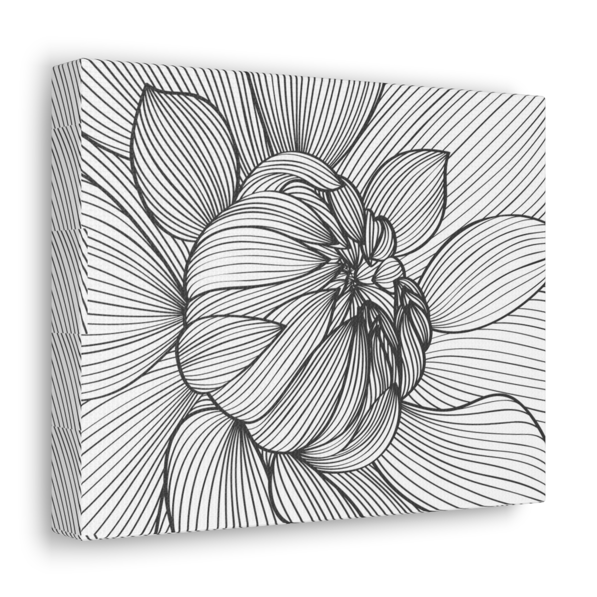 Canvas Gallery Wraps Black White Flower product thumbnail image
