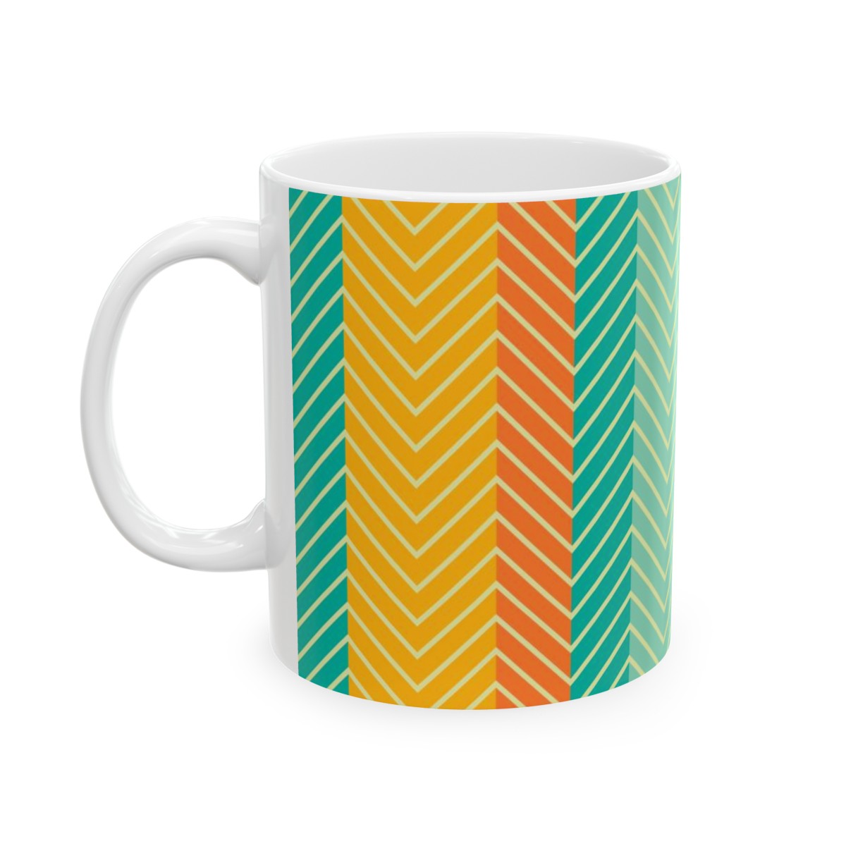 Ceramic Mug Green Stripes product thumbnail image