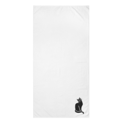 Black Cat Beach Towel 30" x 60"