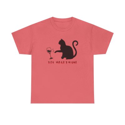 Black Cat I Do What I Want Unisex Heavy Cotton Tee | Coral Silk | Feline Lover Gift |