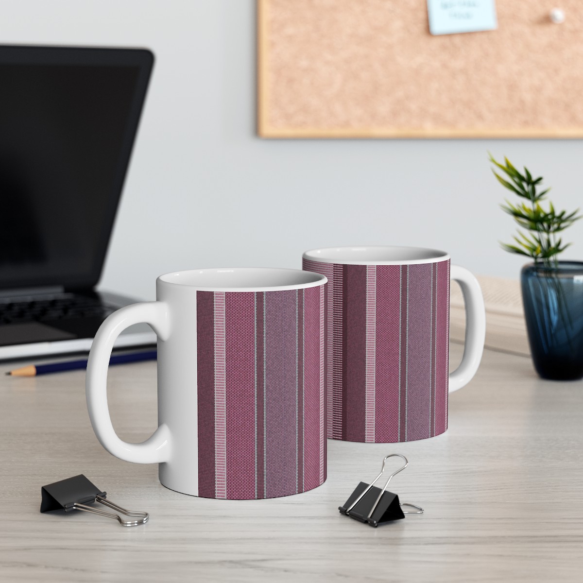 Ceramic Mug Purple Stripes product thumbnail image