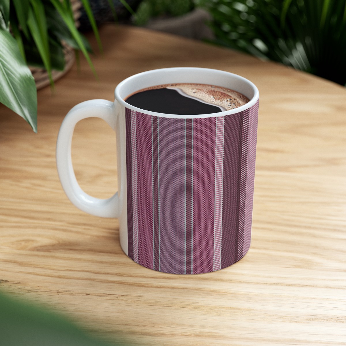 Ceramic Mug Purple Stripes product thumbnail image