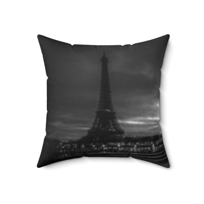 Square Pillows Eiffel Tower at Night