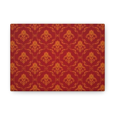 Canvas Gallery Wraps Red Gold Floral