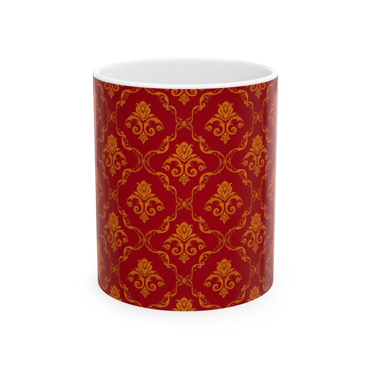 Ceramic Mug Red Gold Floral product thumbnail image