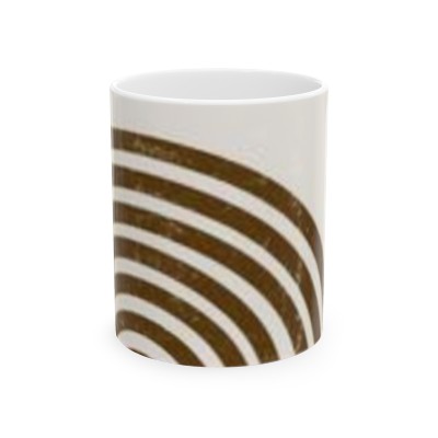 Ceramic Mug Brown Stripes